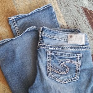 Aiko mid bootcut silver jeans